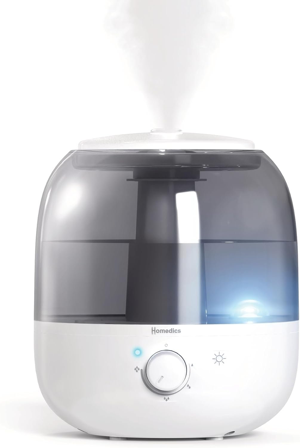 Homedics Ultrasonic Top Fill 0.63-Gallon Humidifier, Cool Mist