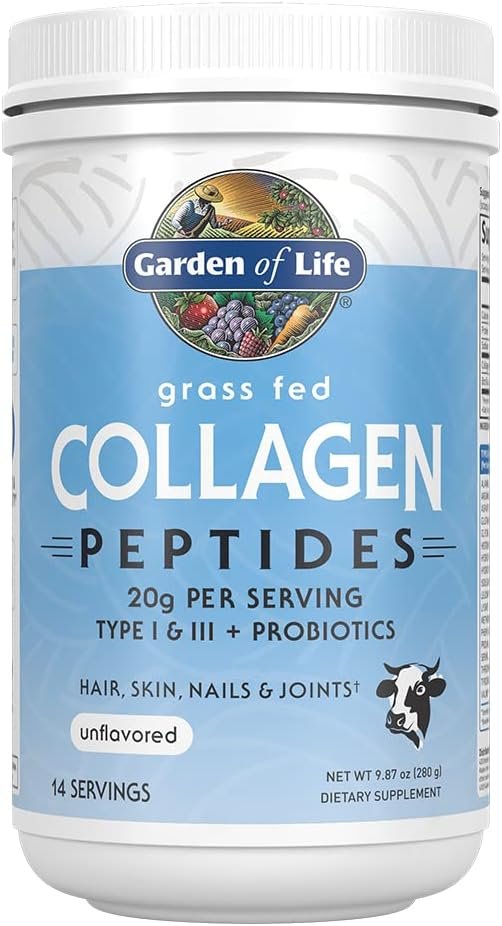Garden of Life Grass Fed Collagen Powder, Unflavored, 14 Servings