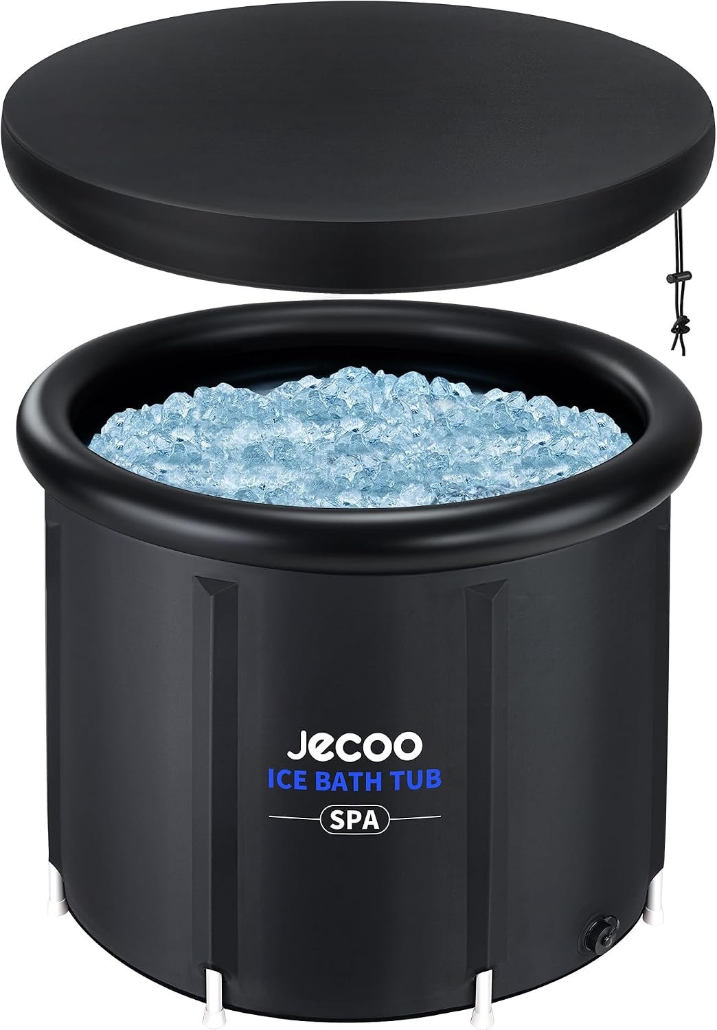 Jecoo Ice Bath Tub for Athletes Portable Cold Plunge Tub with Cover, 116 Gal Large Capacity Multiple Layered Cold Plunge for Recovery Ice Bath at Home/Outdoor