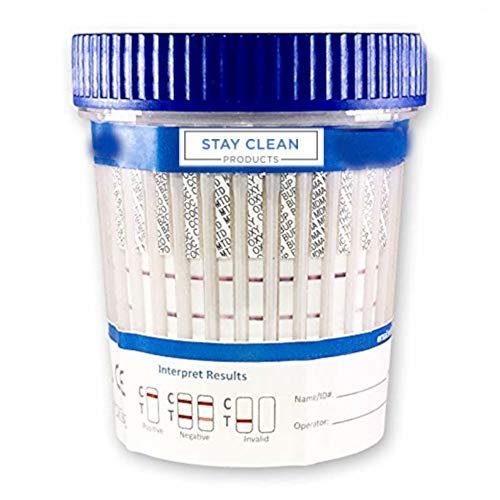 25 Cups – Stay Clean Urinalysis Kits – 12 Panel Diagnostic Multi Drug Screen Cup | Urine Drug Screening + CLIA Waived, AMP, BAR, BUP, BZO, COC, THC, PCP, MTD, MDMA, OXY, MET, OPI, MOR (25) (25) (25)