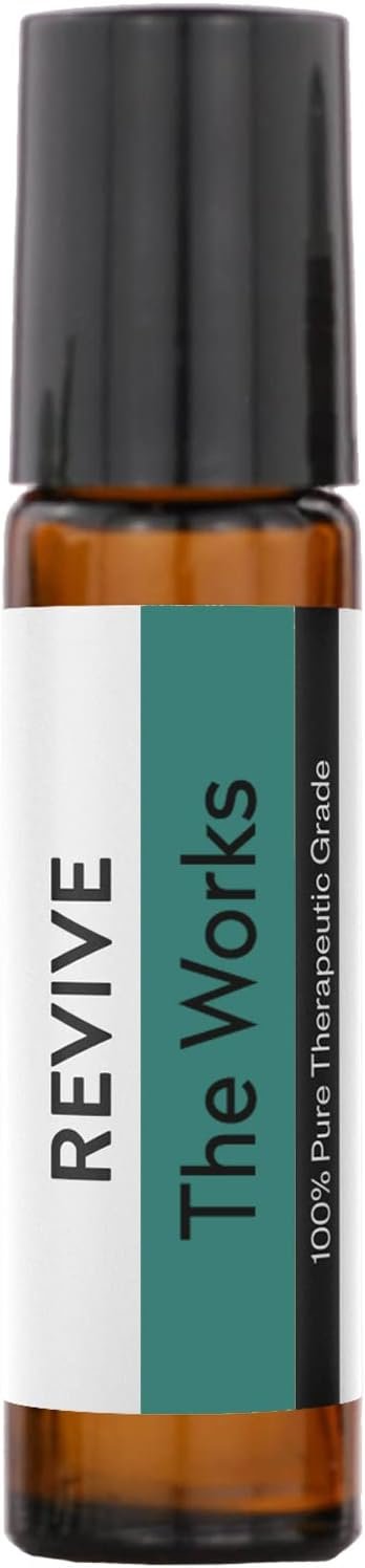 The Works Essential Oil Blend Roll-On by Revive Essential Oils – 100% Pure Therapeutic Grade, for Diffuser, Humidifier, Massage, Aromatherapy, Skin & Hair Care