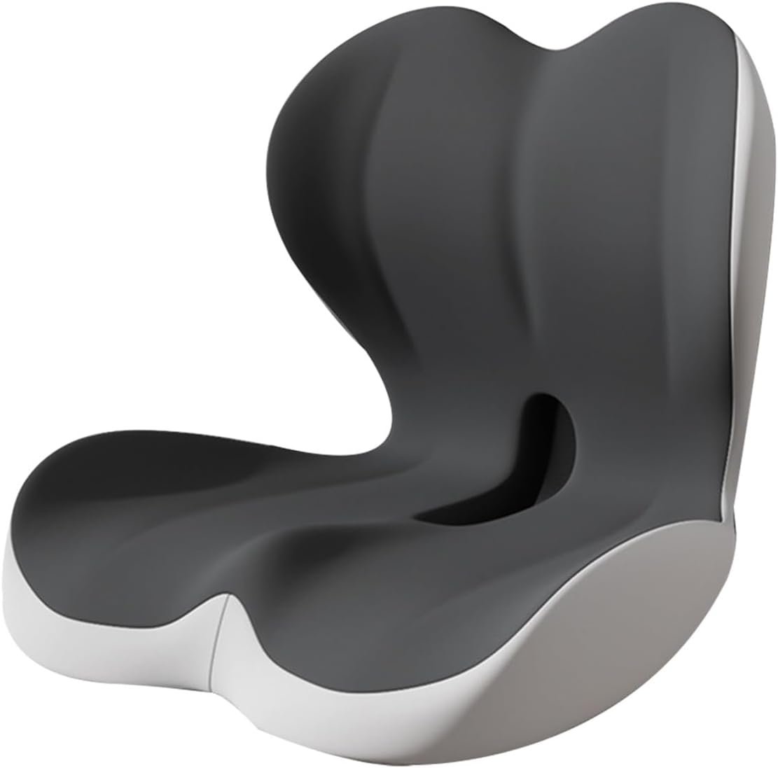 Celinva Orthopedic Cushion, Ergonomic Memory Foam Seat Cushion for Tailbone Pain Relief, Suitable for Office Home Chair, Car and Wheelchair (Dark Black & Gray)