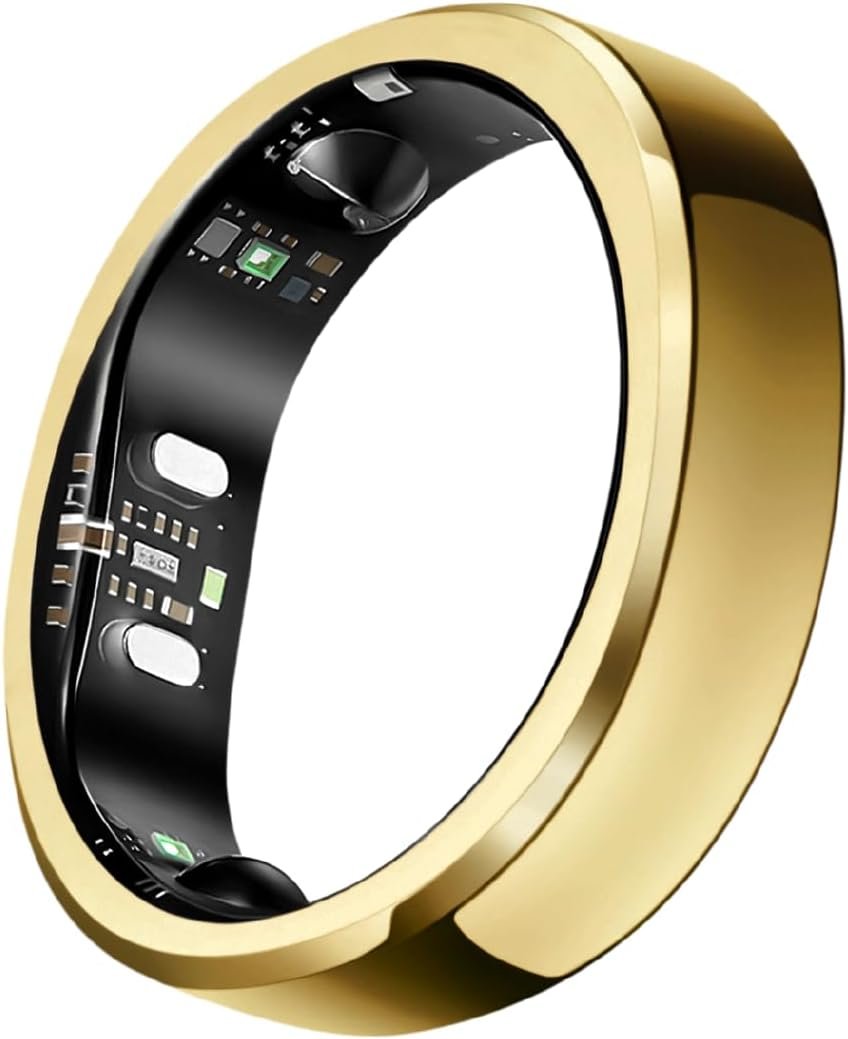 RingConn Gen 3 Smart Ring – Vascular Trends(Size 7, Royal Gold)