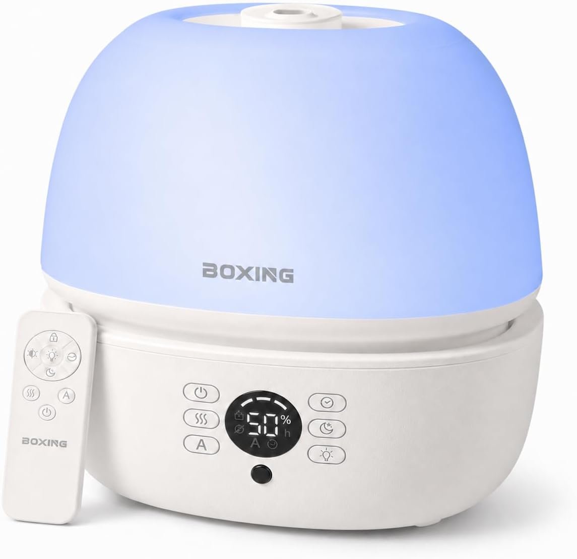 BOXING 3L Humidifier, Humidistat, Auto Mode, Remote, 7-Color Night Light