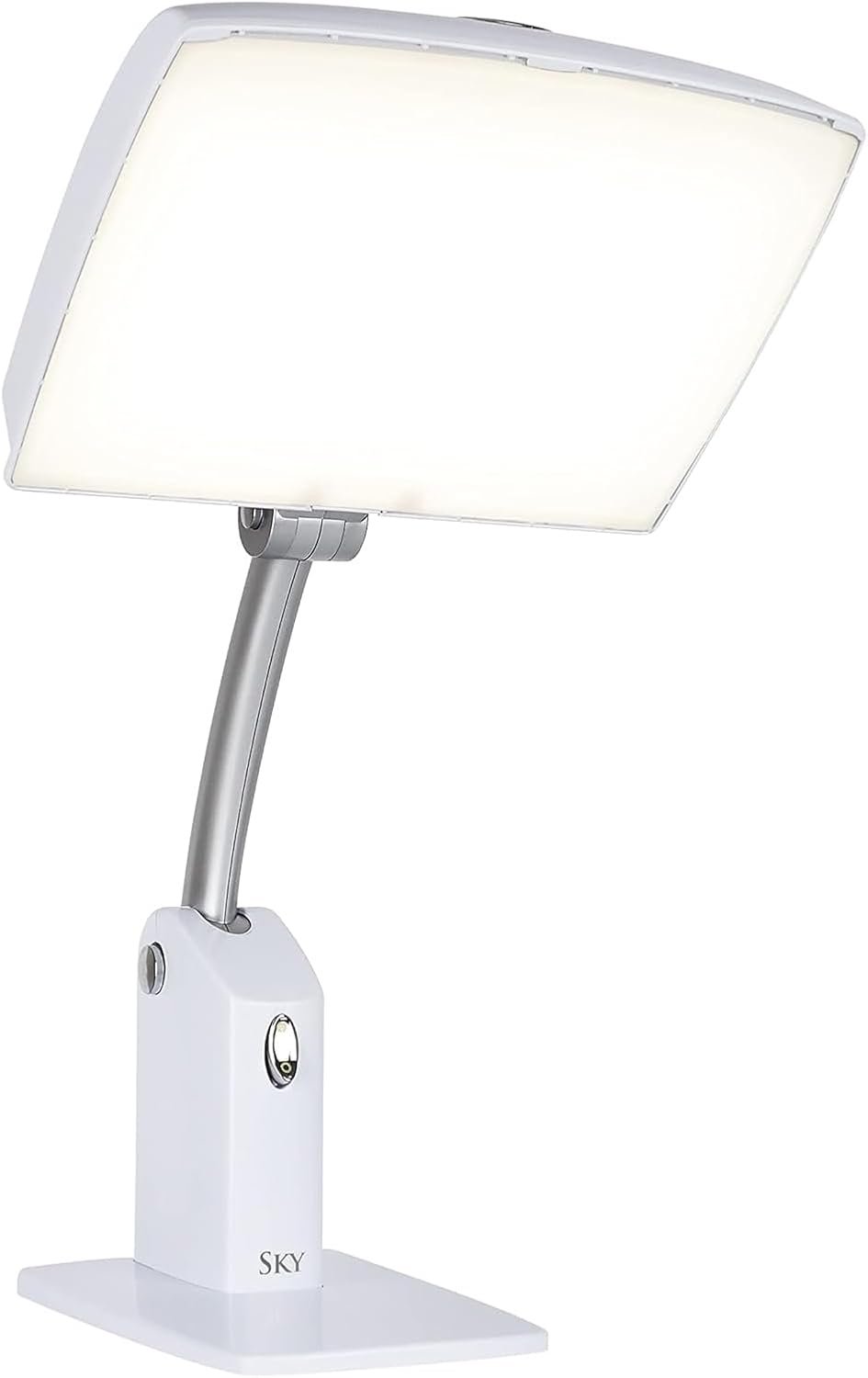 Carex Day-Light Sky Bright Sunlight Therapy Lamp, 10000 LUX Therapy Lamp at 12 Inches, LED Bright White Light with Adjustable Height and Brightness Levels for Mood, White