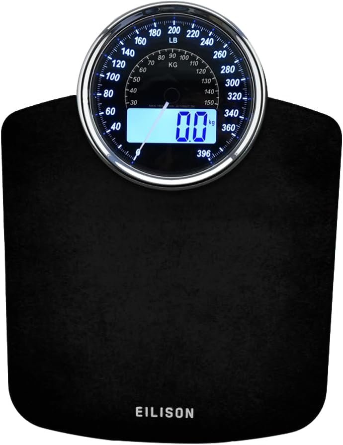 EILISON 2-in-1 Digital & Analog Bathroom Scale, 400 lbs, Large Display
