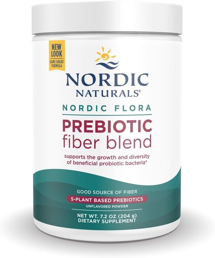 Nordic Naturals Nordic Flora Prebiotic Powder, 204 Grams – Unflavored Prebiotic Powder – 30 Servings