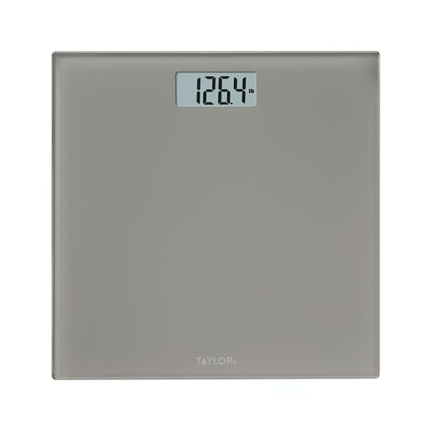 Taylor Digital Body Weight Scale, 400 lb Capacity, Glass Platform, Mid Gray