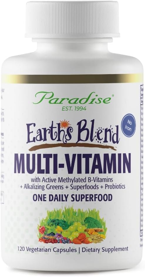 Paradise Herbs Earth’s Blend Once Daily Multivitamin No Iron 120