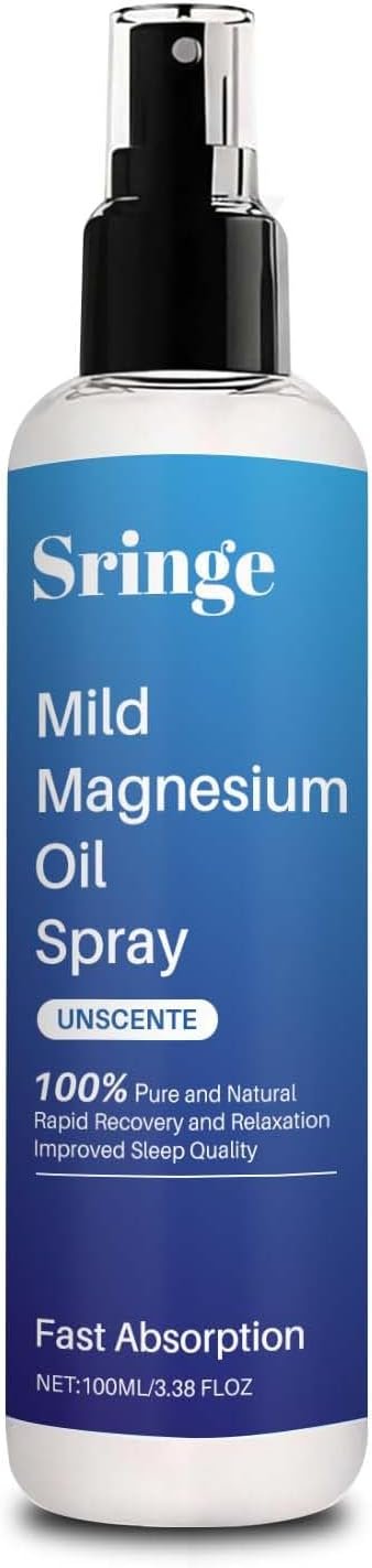 Pure Magnesium Oil Spray for Muscle Comfort, Fast-Absorbing Magnesium Spray for Daily Relaxation & Stress Support, Natural Formula, 3.38 FL OZ