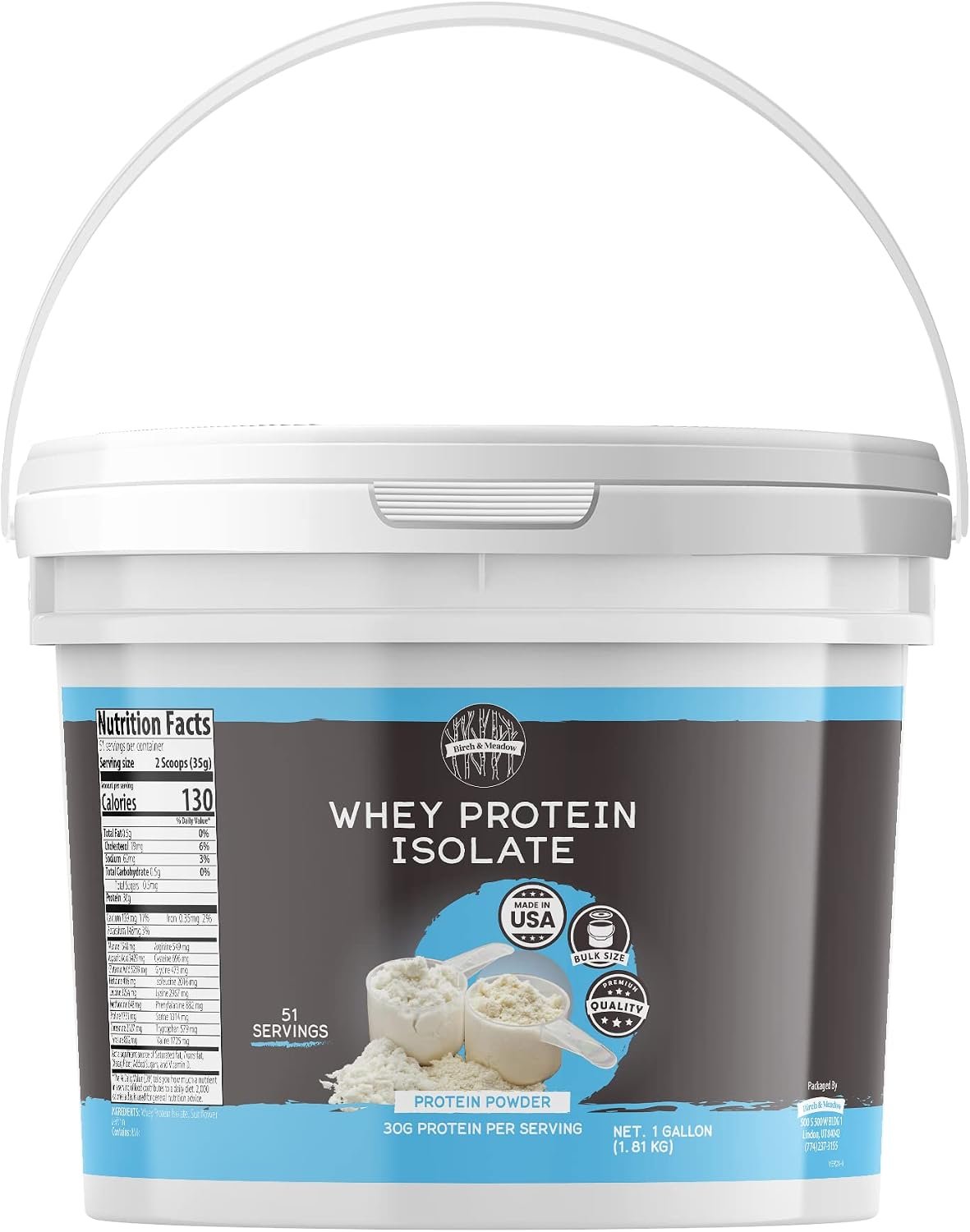 BIRCH & MEADOW Whey Protein Isolate 90, 4 Lb