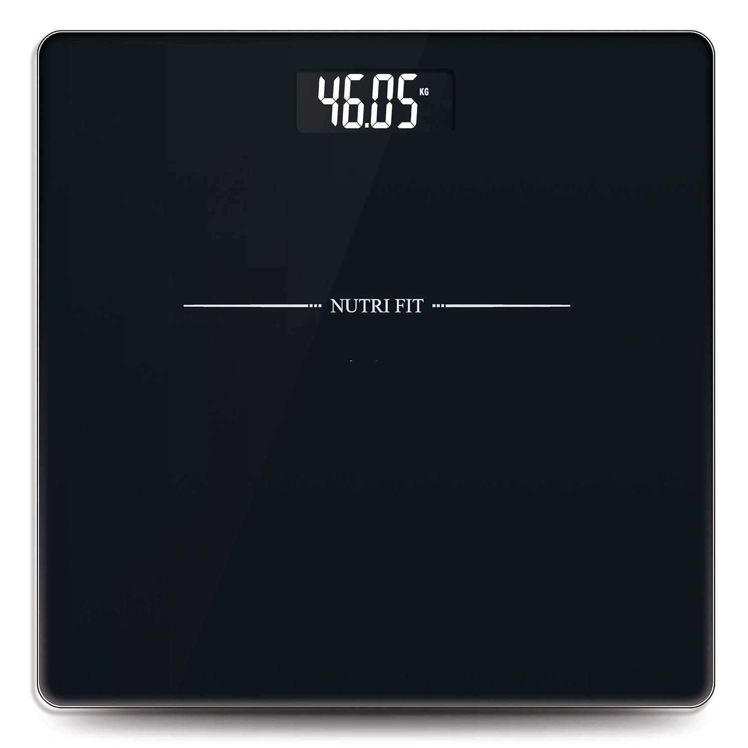 NUTRI FIT Digital Bathroom Scale for Body Weight Loss Watchers Jet Black