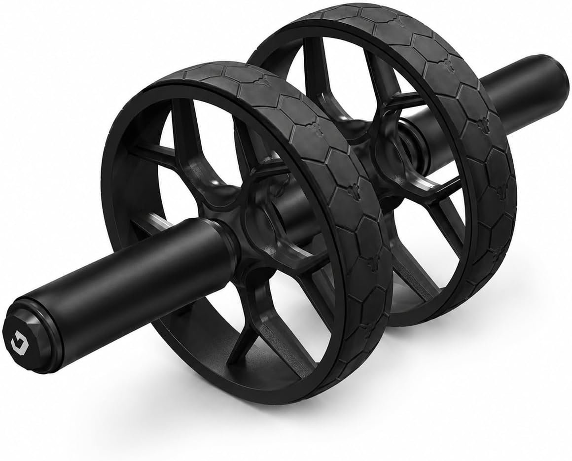 VINSGUIR Ab Roller Wheel for Beginners to Pros, Ab Roller with Adjustable & Detachable Resistance Band, Core Workout Equipment for Home Gym, Abdominal Wheel with Exercise Guide and Knee Pad, Men Women