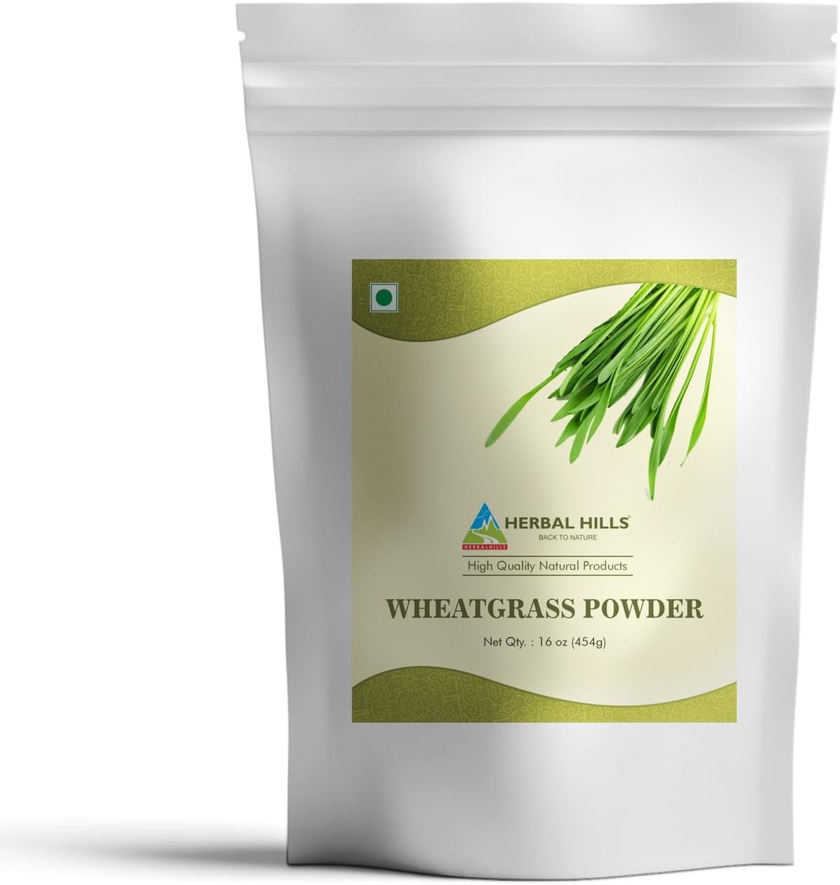 HERBAL HILLS Wheatgrass Powder, 16 Oz (454 GMS)