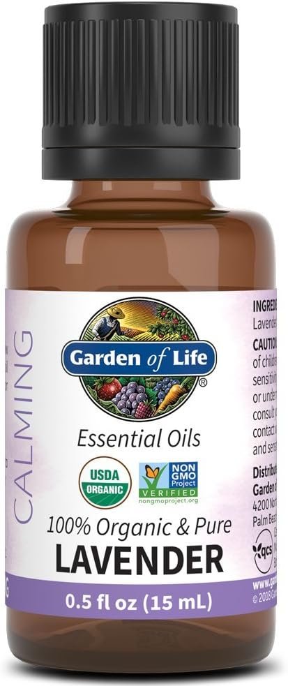Garden of Life Organic Lavender Essential Oil, USDA Organic, 0.5 fl oz