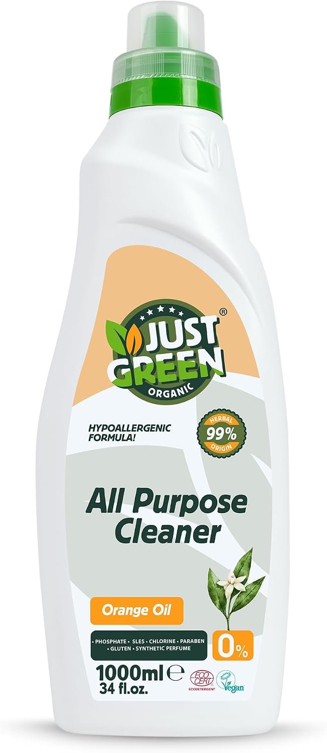 All Purpose Cleaner Spray, Plant-Based Multi-Surface Cleaner, Non-Toxic, Hypoallergenic, EcoCert Certified, Vegan, 33.8 fl oz (1000 ml)