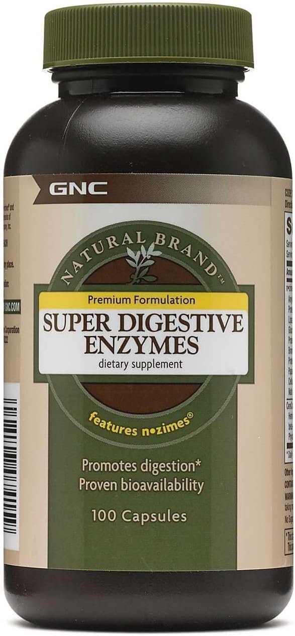 GNC Natural Brand Super Digestive Enzymes, Digestive Support, 100 Capsules