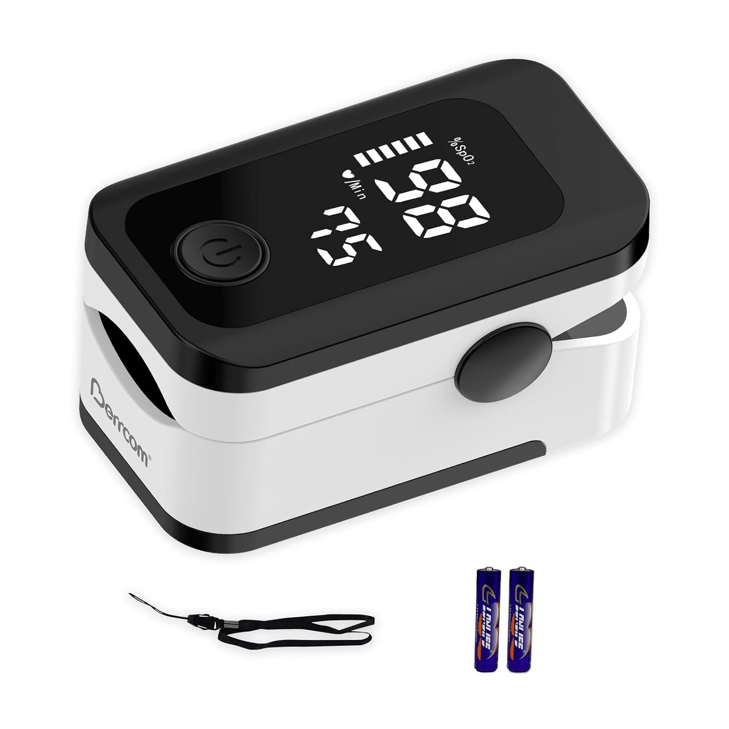 Berrcom Finger Pulse Oximeter Blood Oxygen Saturation Monitor, Black