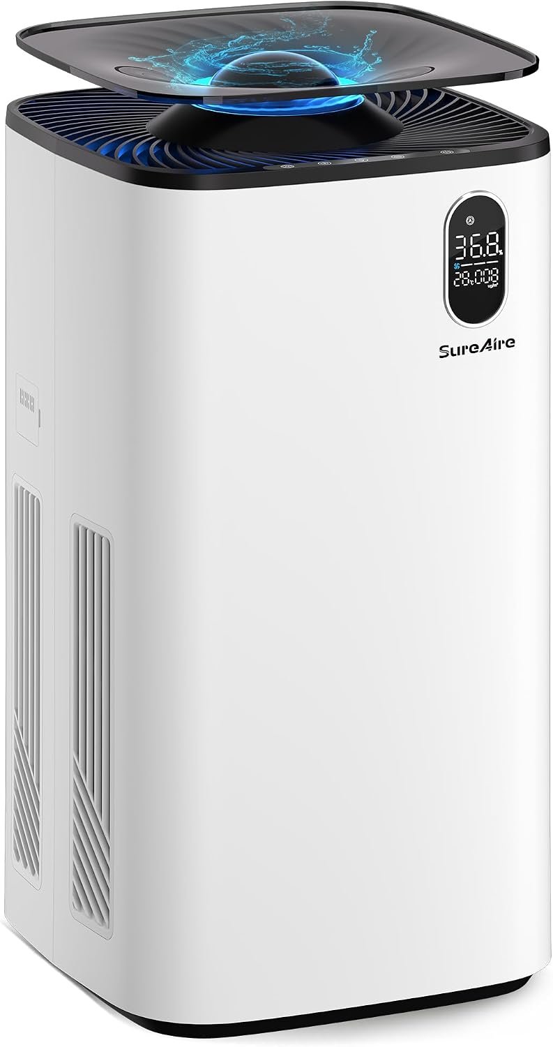 2-In-1 Humidifier and Air Purifier for Large Room, 6L Mist-Free Evaporative