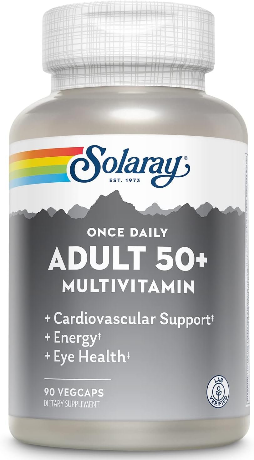 SOLARAY Once Daily Adult 50 Plus Complete Multivitamin, 90 VegCaps