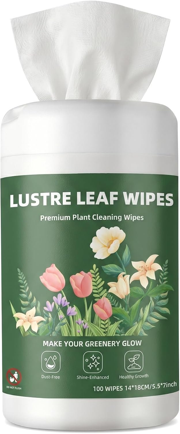 100Pcs Plant Cleaning Wipes Leaf Cleaner and Shine for Indoor House