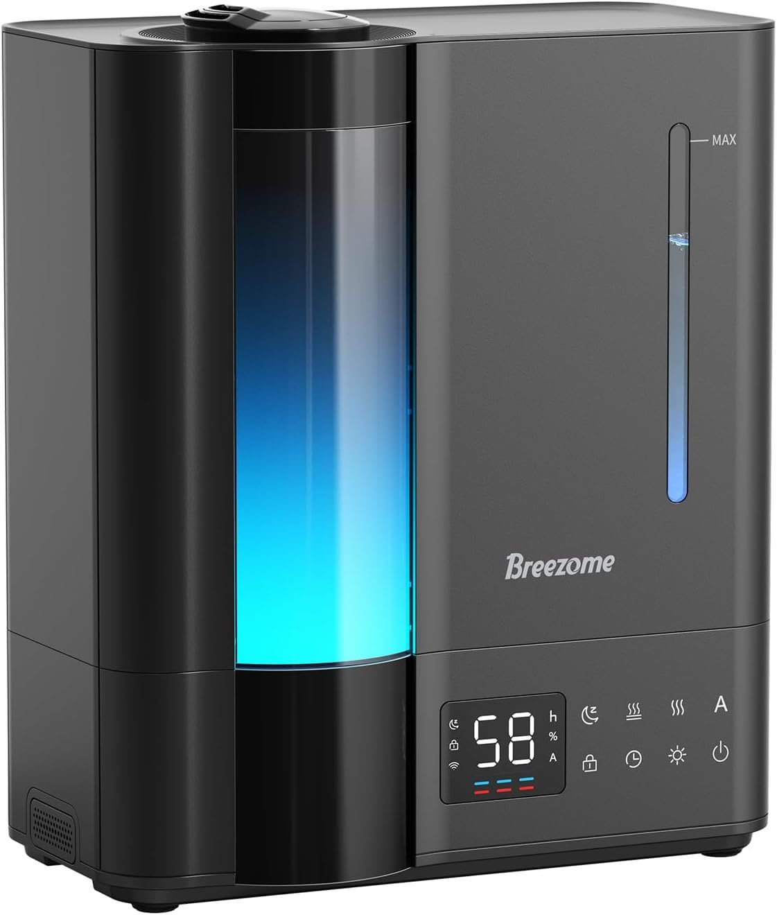 BREEZOME 8L Warm & Cool Mist Humidifier for Large Room 25dB 60H Runtime