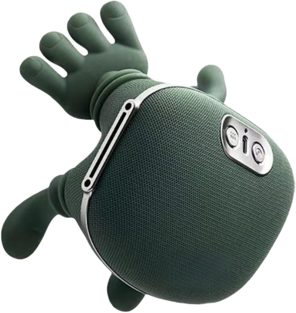 ZoserX – Bionic Heated Massager, Portable Shiatsu Neck and Back Massager, Electric Deep Tissue 4D Kneading Massage, Simulated Human Hand Design for Pain Relief and Muscle Relax (Green)