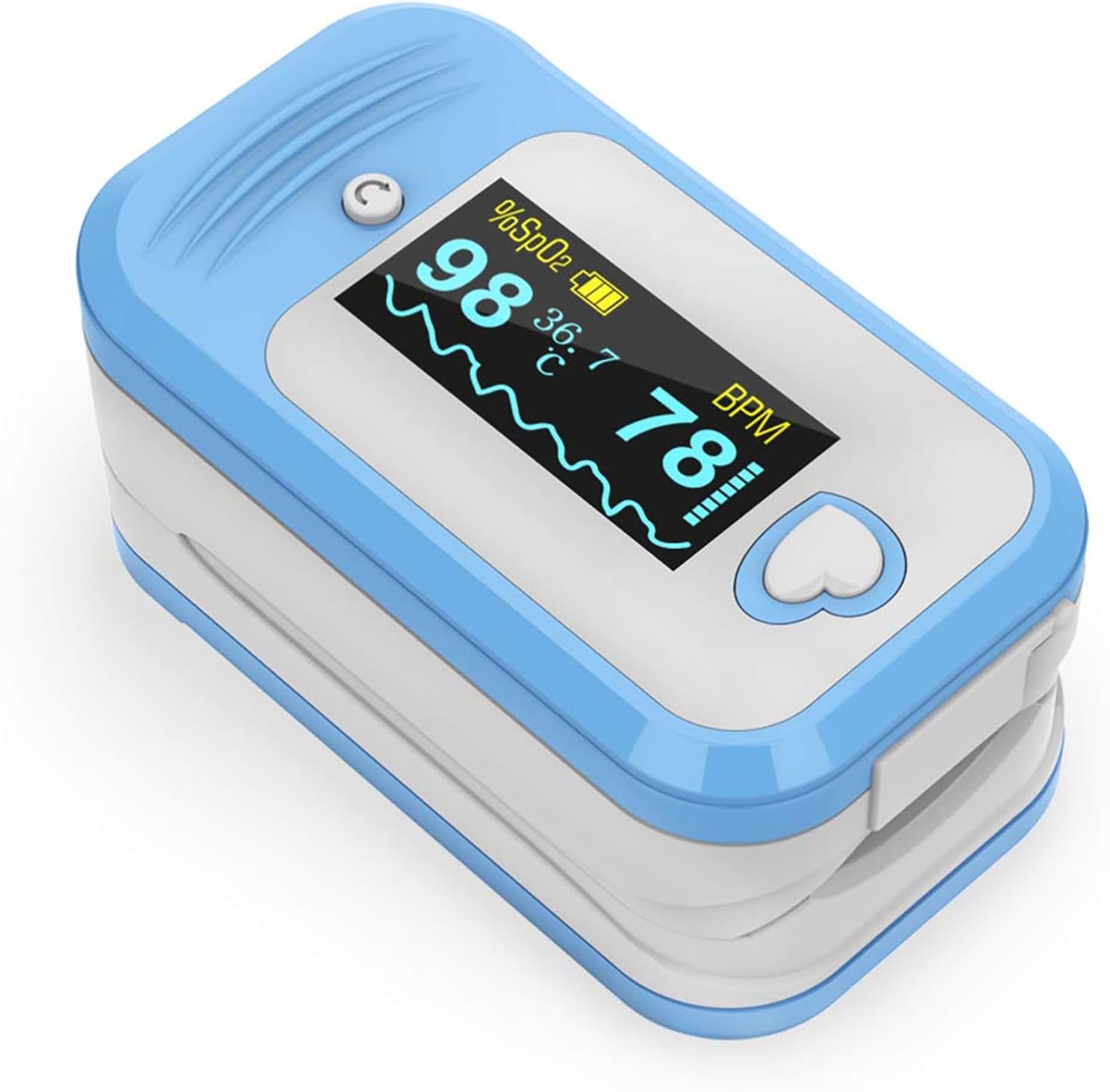AM801 Professional Pulse Oximeter, SpO2, Temperature, PR, Pi, PPG