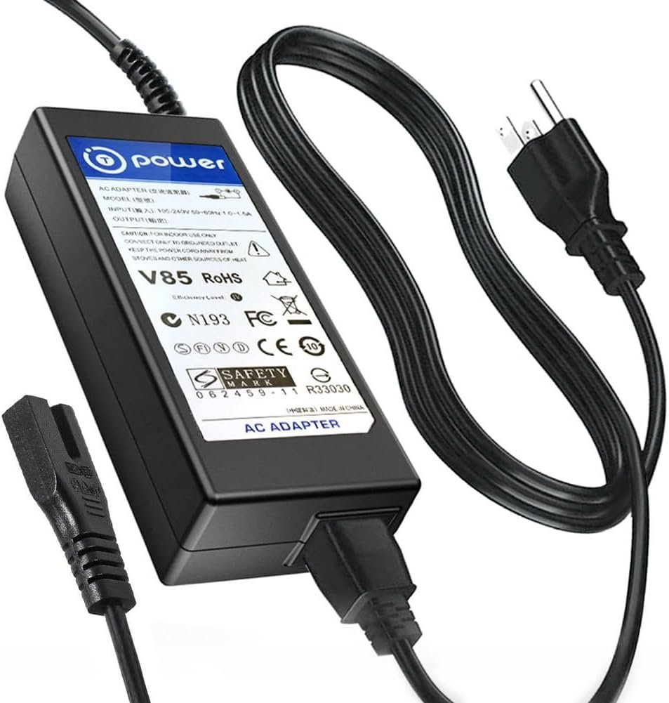 T POWER 24V Charger for Cloud Massage 9486098094 Shiatsu Foot Massager Deep Kneading Machine with Heat Therapy XH2400-2500 XH24002500 Ac Dc Adapter Power Supply Cord