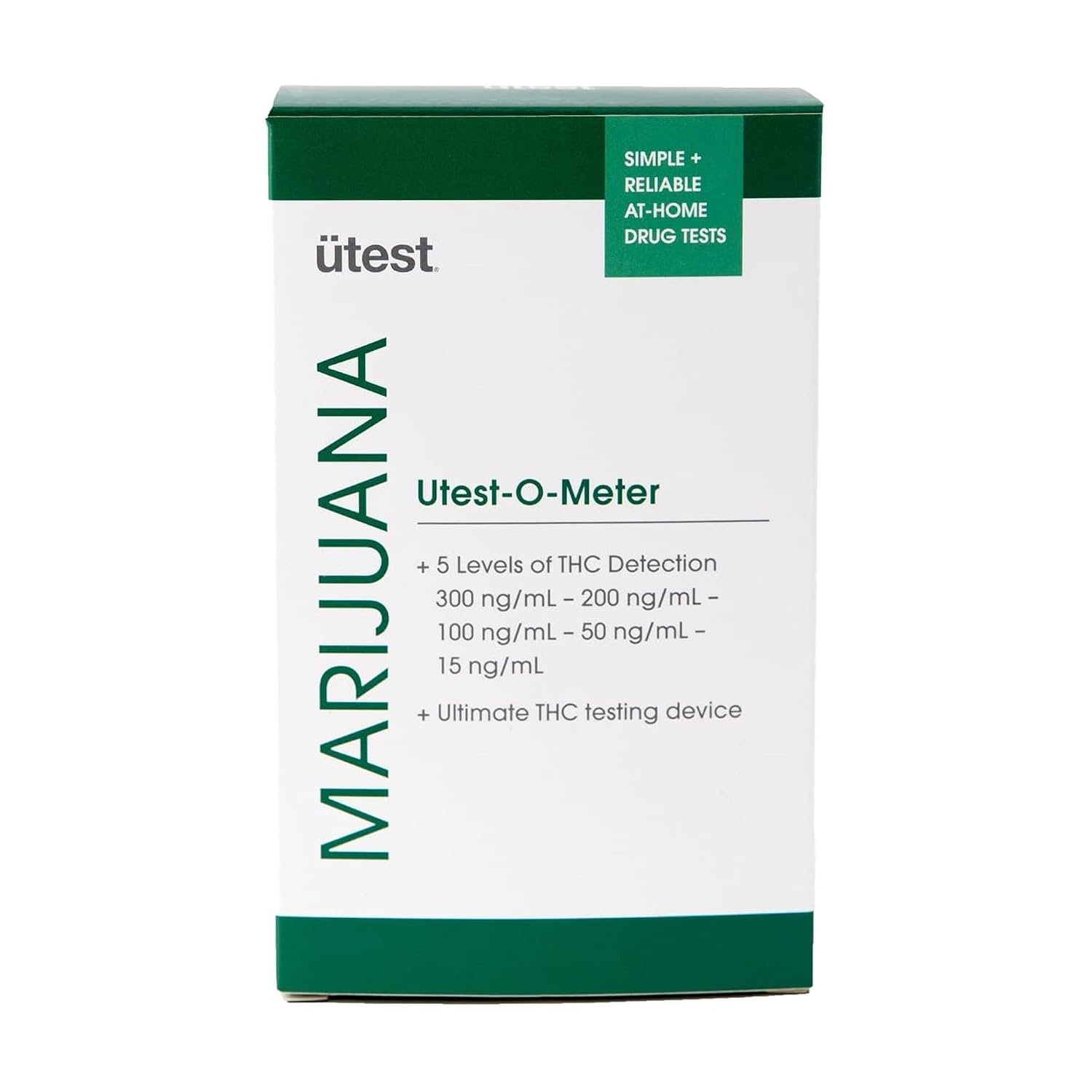 5 Level THC Drug Tests (4 Pack), Marijuana Detection 15/50/100/200&300ng/mL