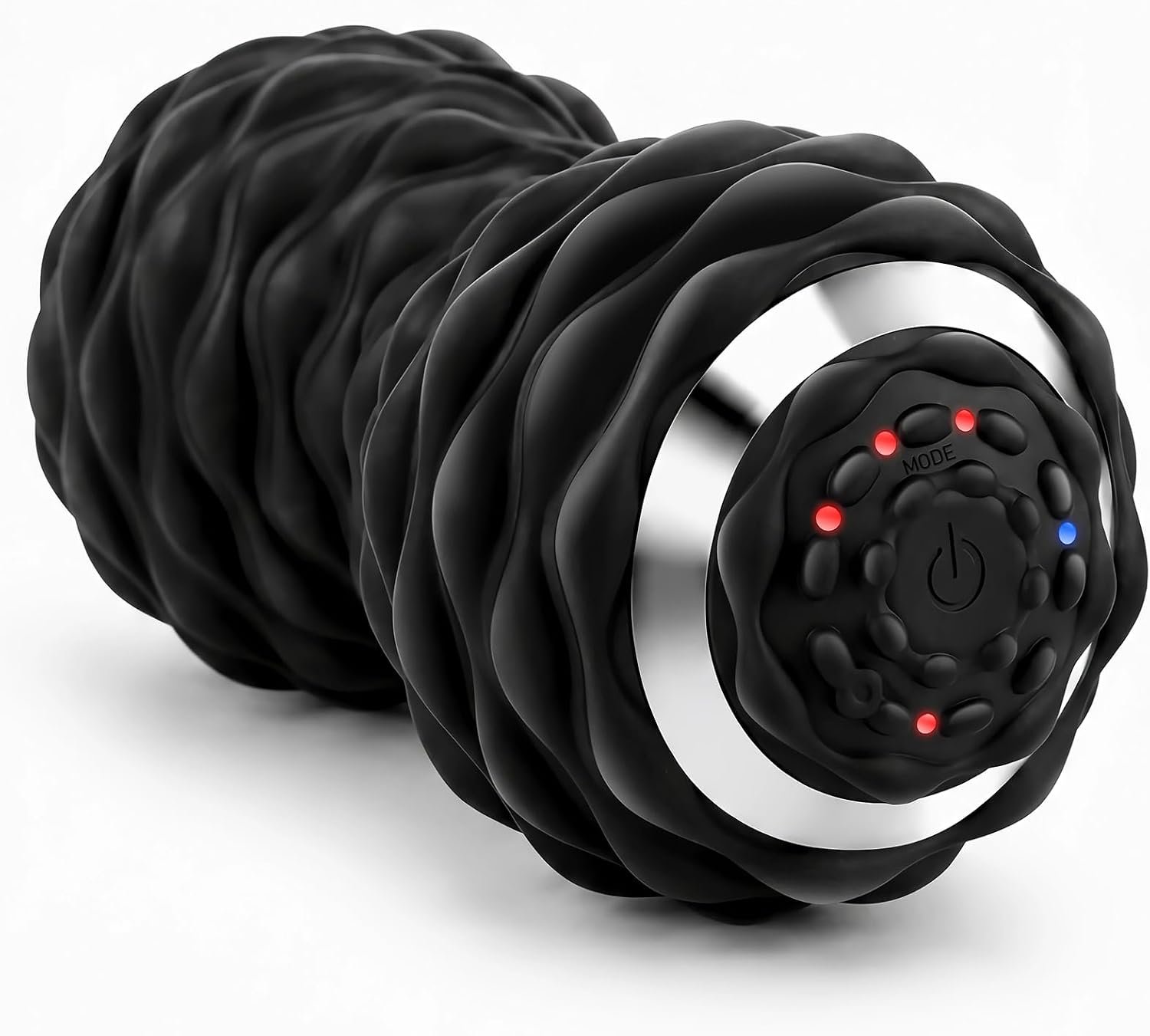 Vibrating Massage Roller for Plantar Fasciitis, 4-Speed Peanut Massage Ball, The Roller – Deep Tissue Myofascial Release Suitable for Plantar Fasciitis, Foot, Neck, Back, Body (Black)