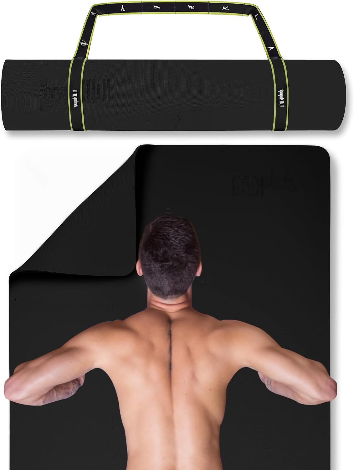 Gogokiwi Extra Wide Yoga Mat for Men Women (72″L x 36″W) Non Slip Fitness & Exercise Mat with Alignment Marks for Yoga, Pilates, Floor Workouts