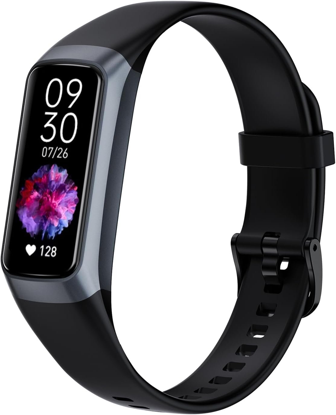Fitness Tracker with 24/7 Heart Rate Blood Oxygen Sleep Monitor,Activity Tracker with 1.1″ AMOLED Touch Color Screen, Multiple Sport Modes Step Counter,IP68 Waterproof for Women Men (Dark Black)
