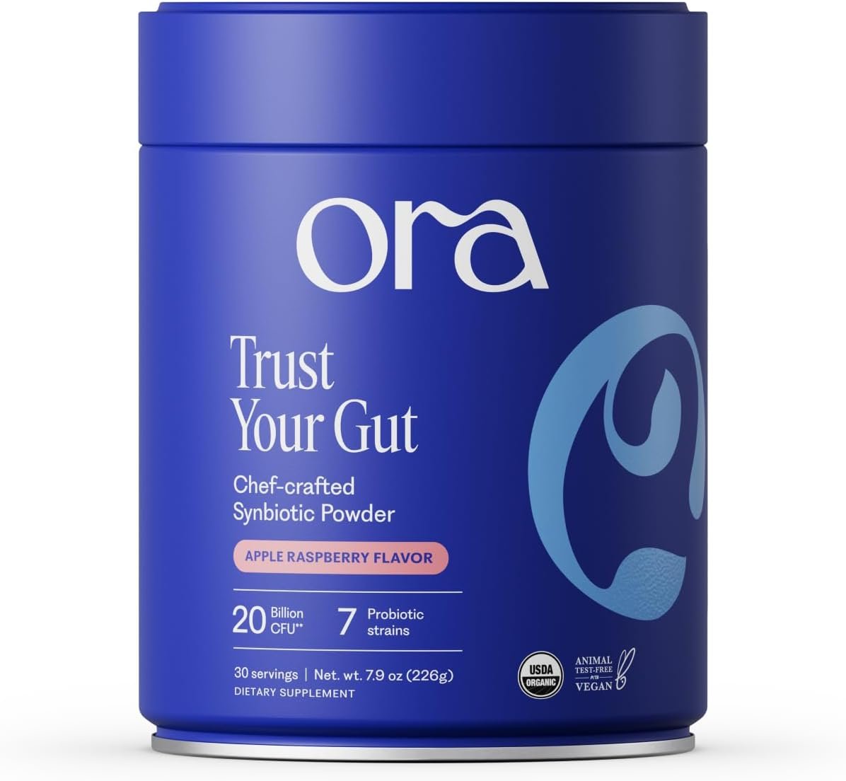 Ora Organic Prebiotic and Probiotic Powder Supplement – 20 Billion Probiotics, 7 Strains for Best Prebiotic Powder, Non-GMO, Probiotics for Women, Men & Kids – Apple Raspberry Flavor, 30 Servings…