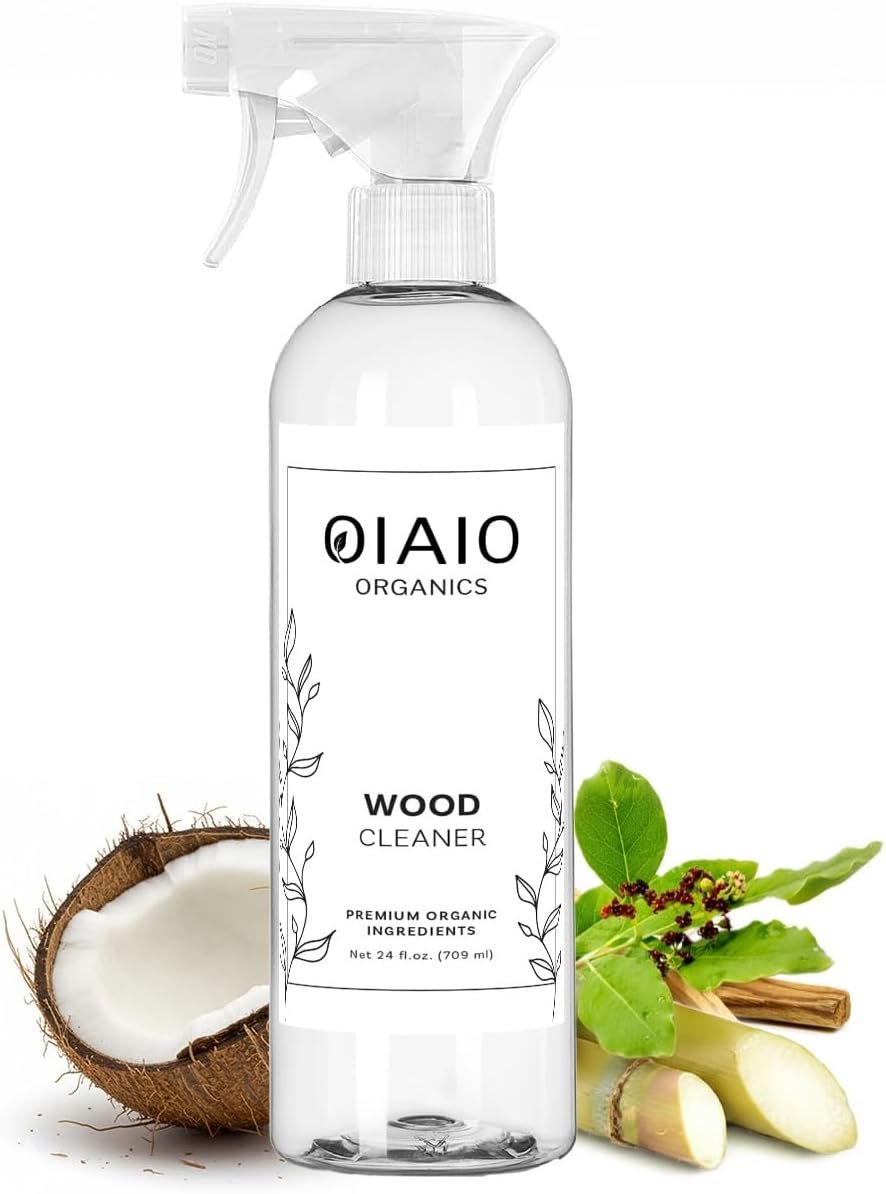 Non-Toxic Wood Cleaner – Natural Organic Ingredients – 24oz Light Scent