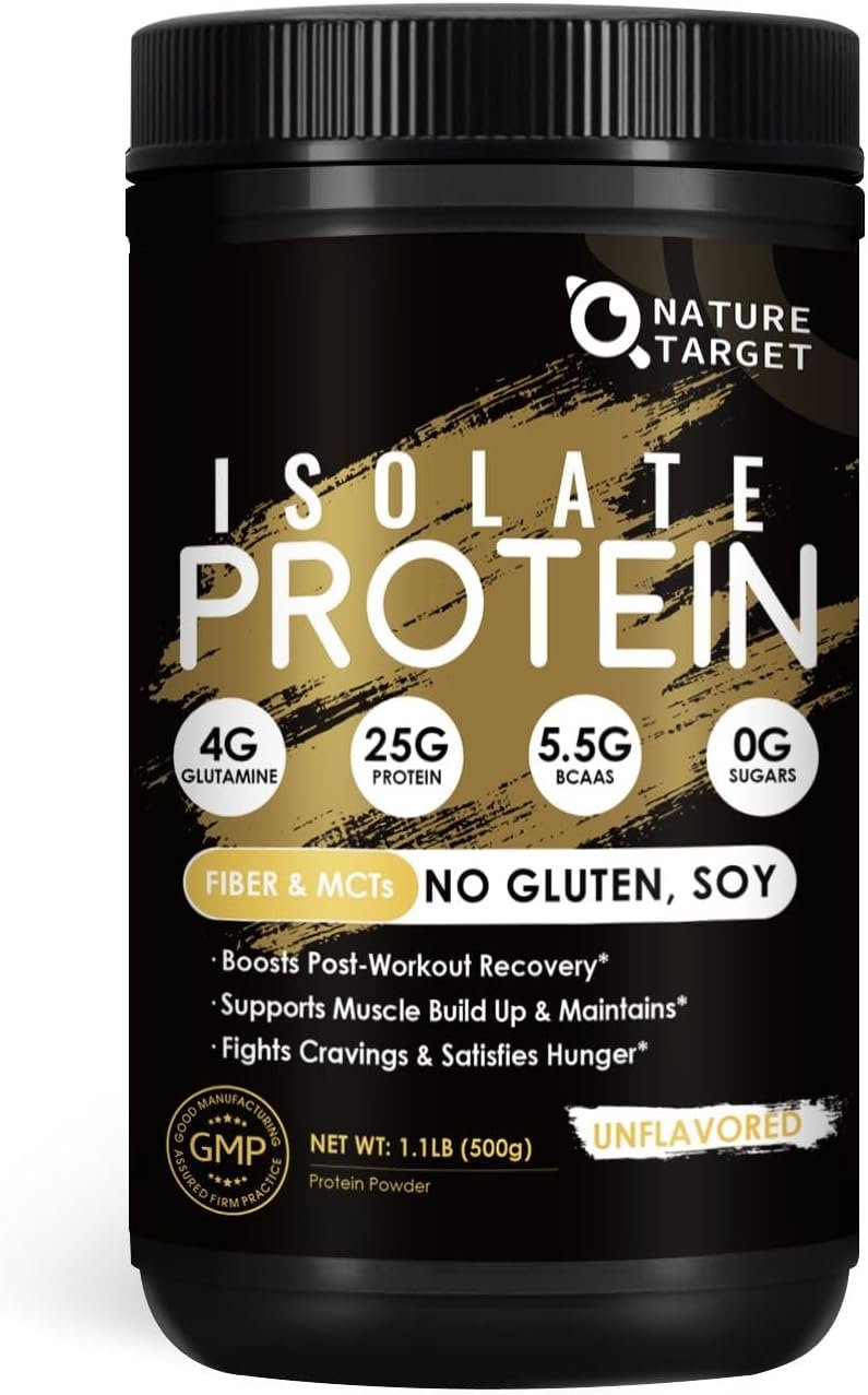 NATURE TARGET Unflavored Protein Powder, Whey & Pea Blend, 16 Servings