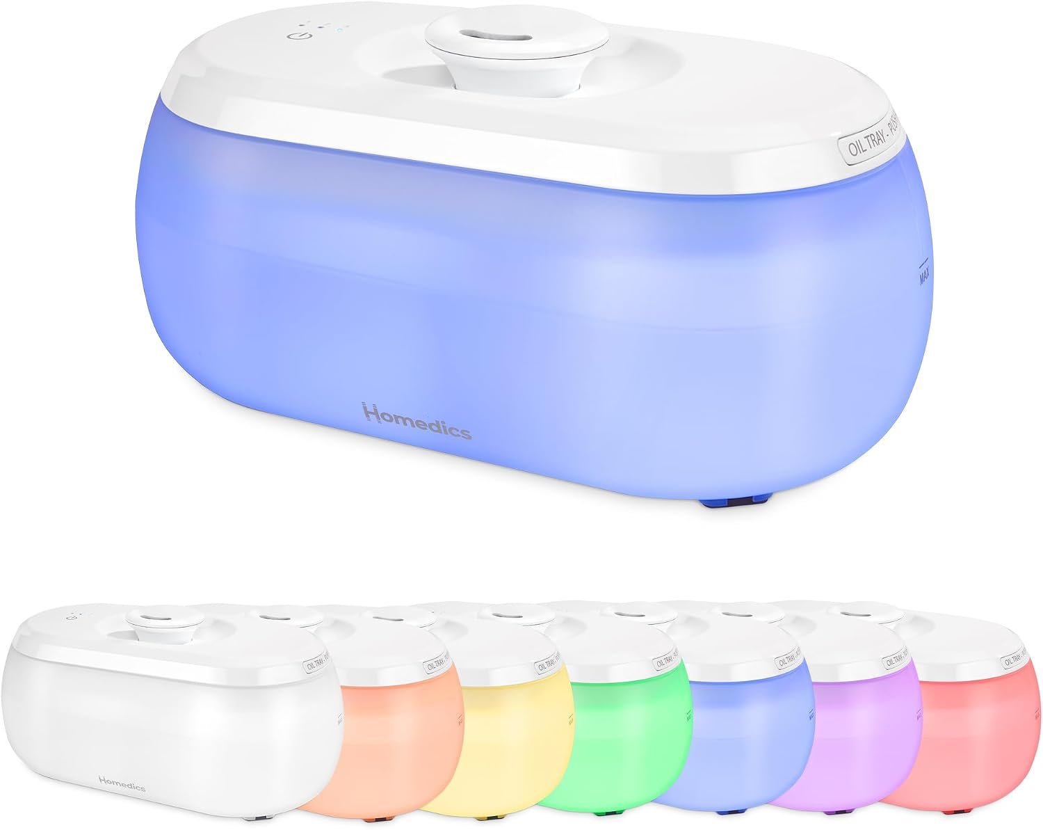 Homedics Ultrasonic Humidifier with Visible Cool Mist 0.5-Gal Top-Fill Tank