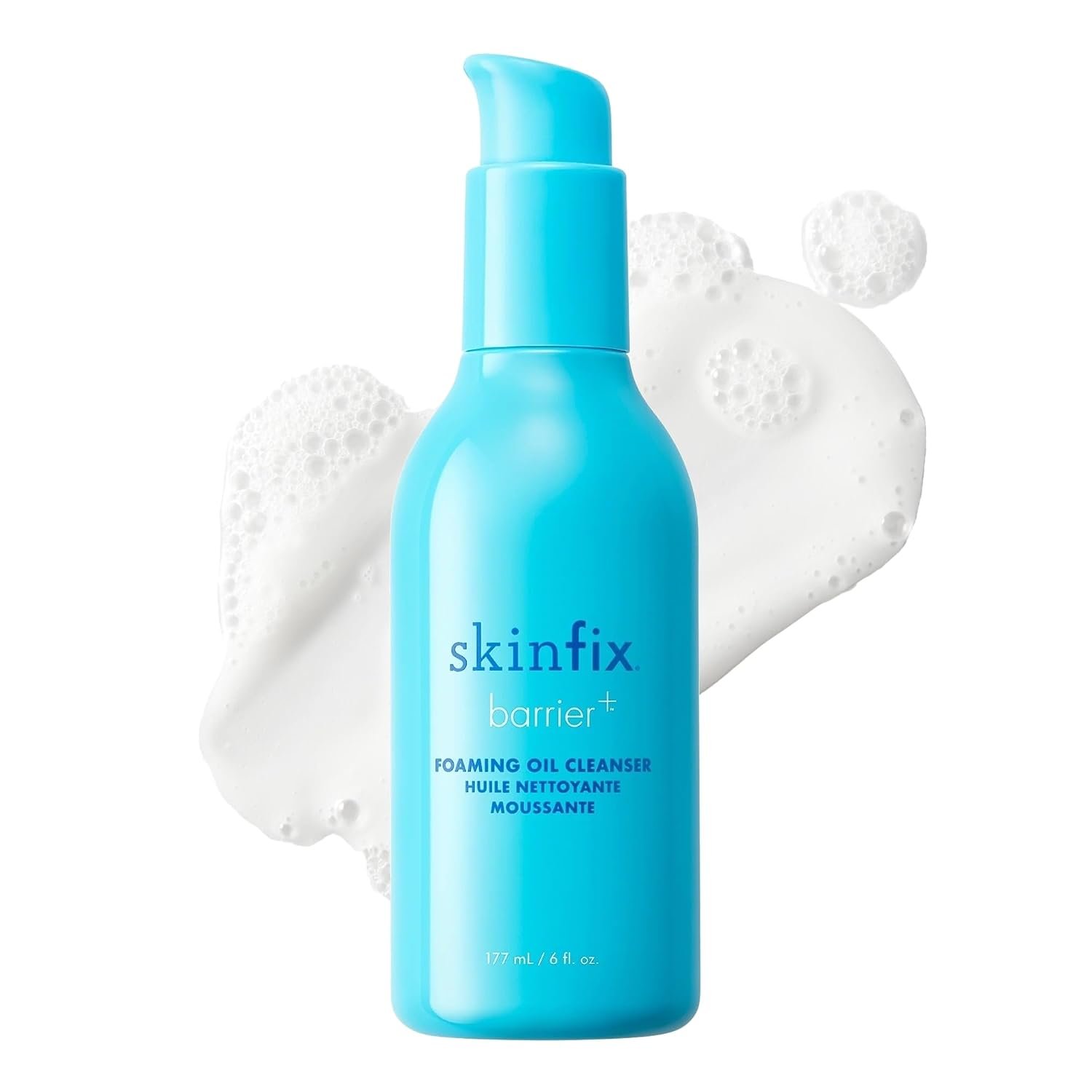Skinfix Foaming Oil Cleanser for Face – 6 oz – Rich Gel-to-Foam Formula to Hydrate & Soothe Dry, Sensitive Skin – Fragrance Free, Vegan, Cruelty Free