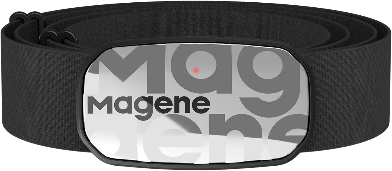Magene H603 Chest Strap Heart Rate Monitor, ANT+ and Bluetooth Compatible with Fully Adjustable Strap, iPhone & Android Compatible