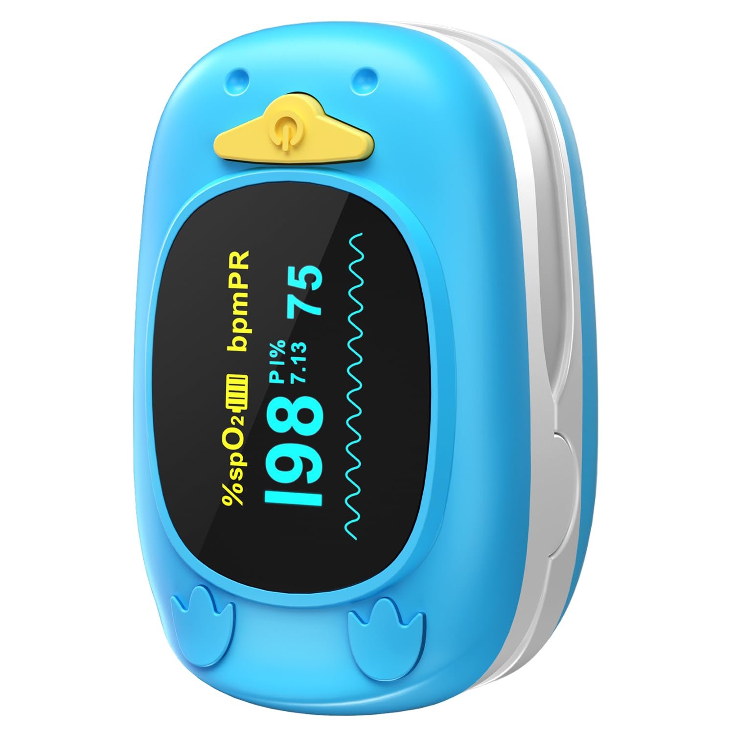 Healthtree JKS50A fingertip Pulse Oximeter with Small Finger Clip, SpO2 Blood Oxygen Monitor with OLED Display, Heart Rate Monitor, Portable O2 Saturation Tracker for Family Daily Health Monitoring