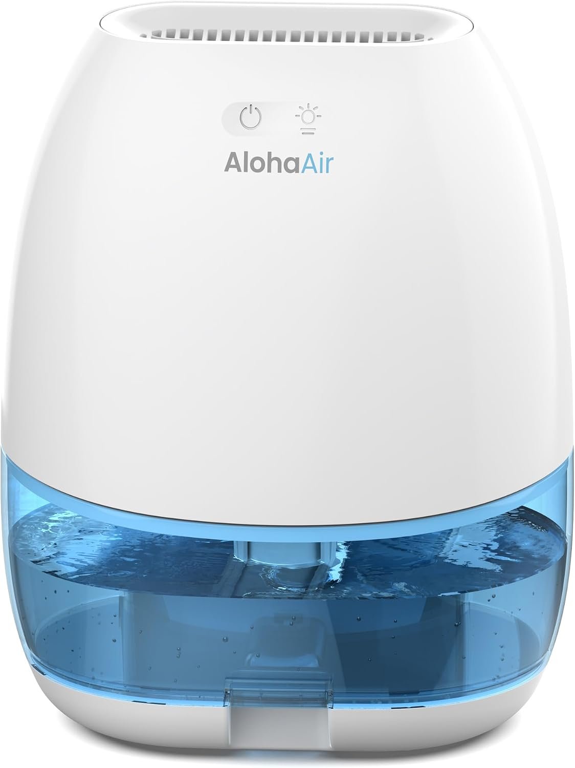 AlohaAir Small Dehumidifier for Home & Bedroom, Auto Shut Off, 34 OZ, White
