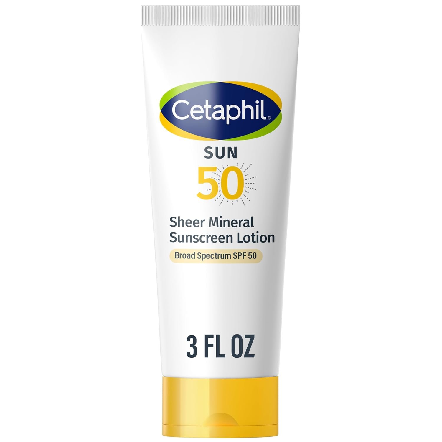 Cetaphil Sheer Mineral Sunscreen Lotion, Face & Body, SPF 50, 3oz