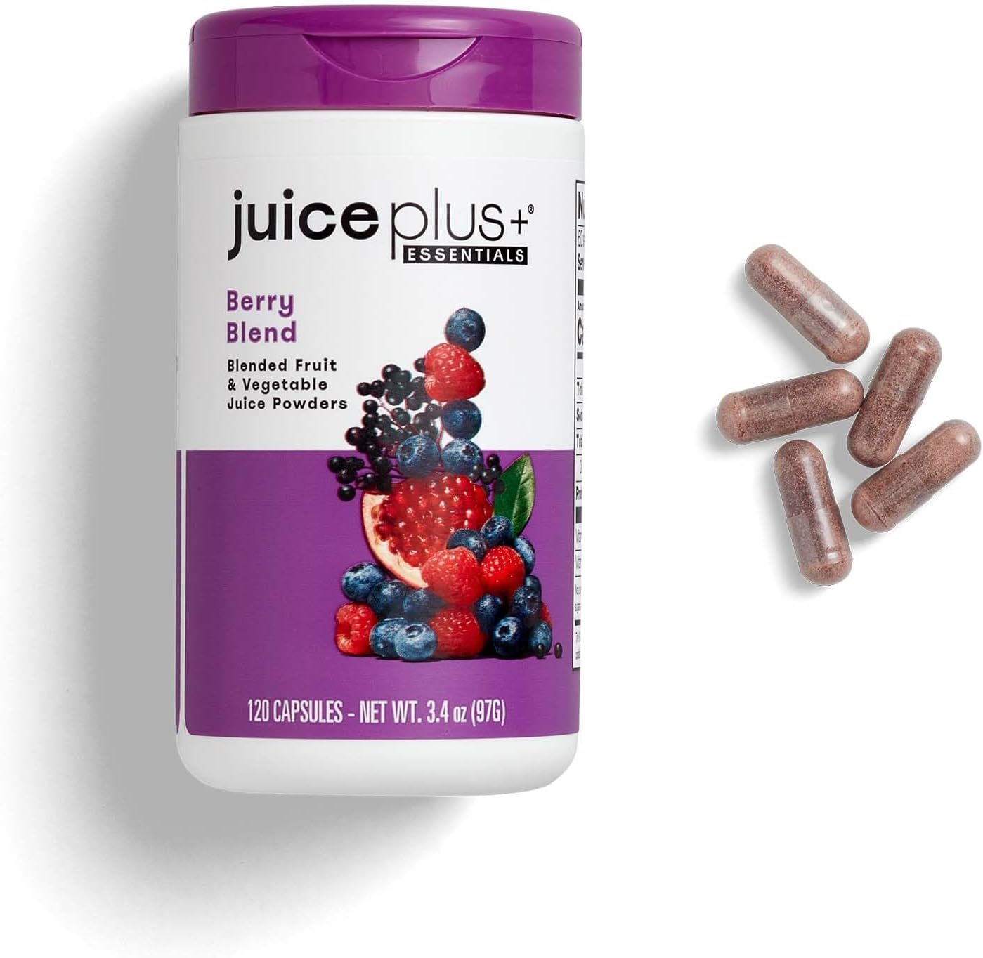 JuicePlus+ Berry Blend – Vegan Whole Food Vitamins – 1 Bottle (60 Servings)