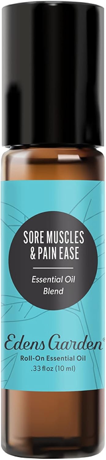 Edens Garden Sore Muscle & Pain Ease 100% Pure Essential Oil Blend Roll-On