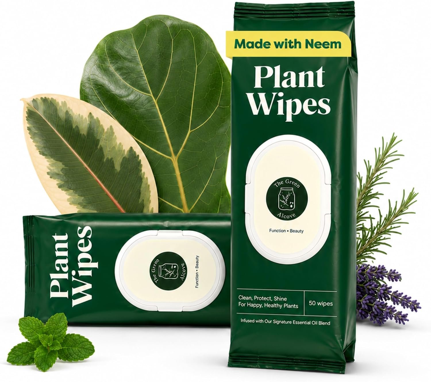 Plant Leaf Cleaner & Leaf Shine, Plant Cleaner | 2 Pack of 50 (Total 100 Count)