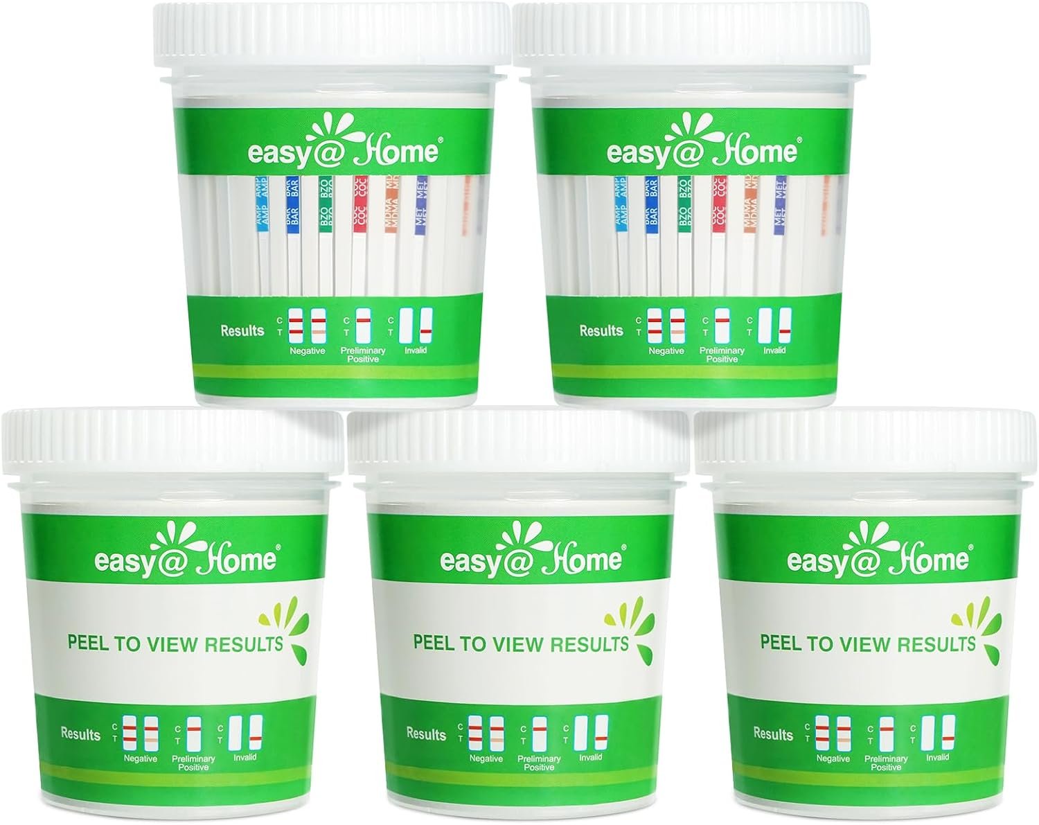 Easy@Home 12 Panel Urine Test Cup, 5 Pack Multi Drug Urine Test Kit