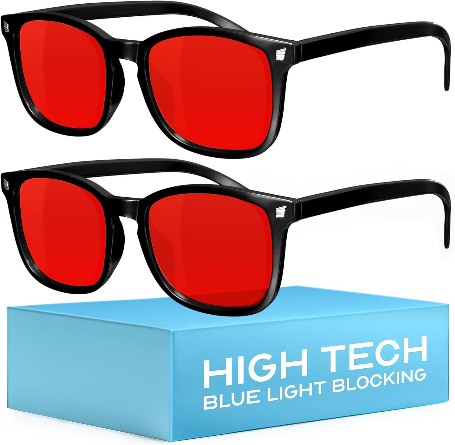 livho High Tech Blue Light Blocking Gaming Glasses – Red Lenses