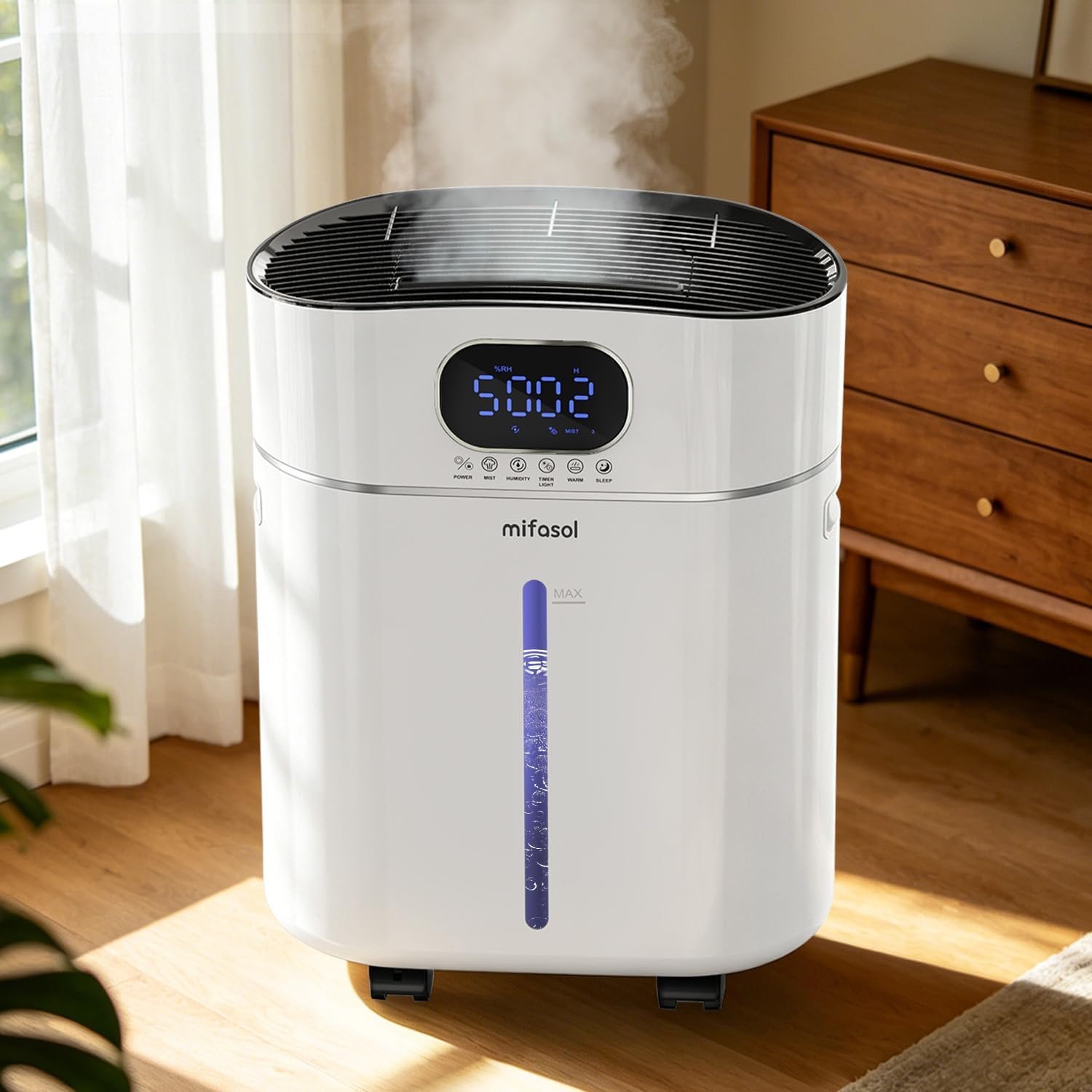 Humidifier Large Room Warm and Cool Mist for Bedroom, 3.2Gal/12L, White