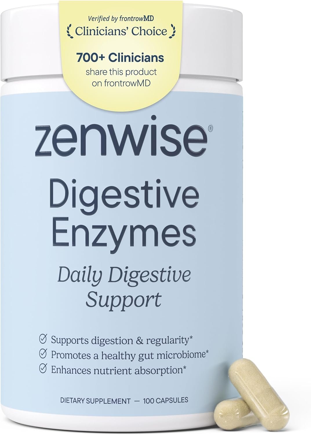 Zenwise Health Digestive Enzymes, Probiotics, for Gut Health Bloat – 100 CT