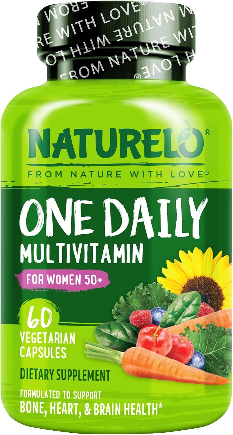 NATURELO One Daily Multivitamin for Women 50+ w/Vitamin B12, 60 Count